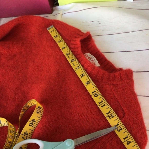 Alan Pain Chunky Red Shetland Wool Vintage Unisex Pullo Size M Sweater - Picture 4 of 8